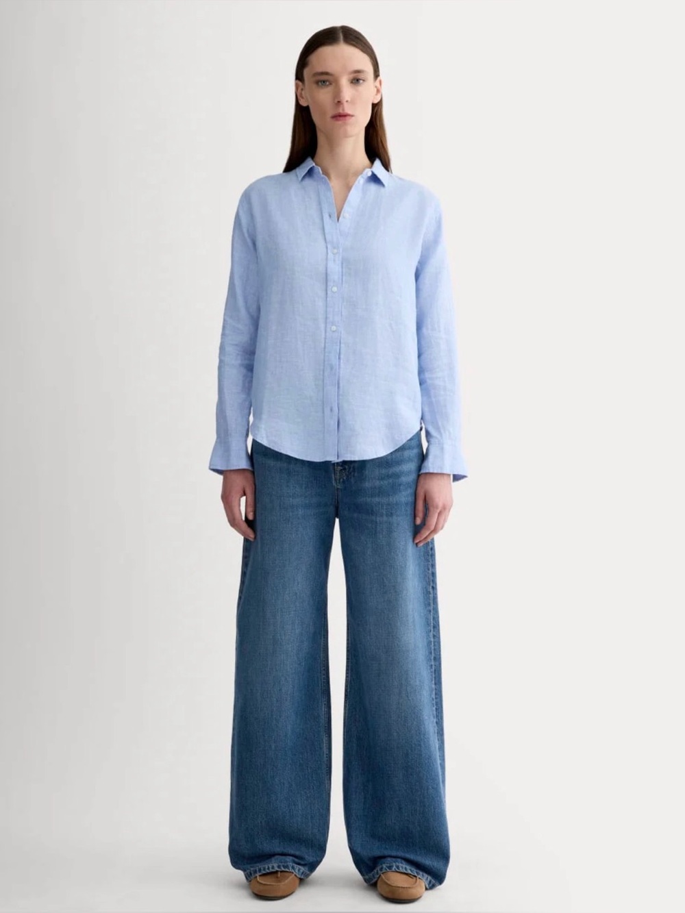 EVERLANE The Must Have Shirt Linen Light Blue